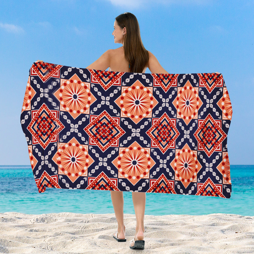 Beach blanket with exclusive geometric tribal design Kalsten
