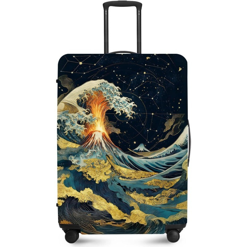Unisex nan elastic suitcase cover with UV-resistant motif print and zip opening Kalsten