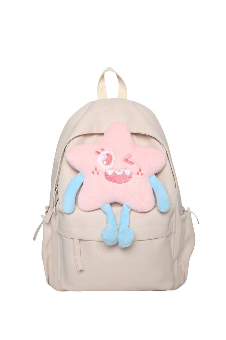 Plush backpack with playful star motif Kalsten