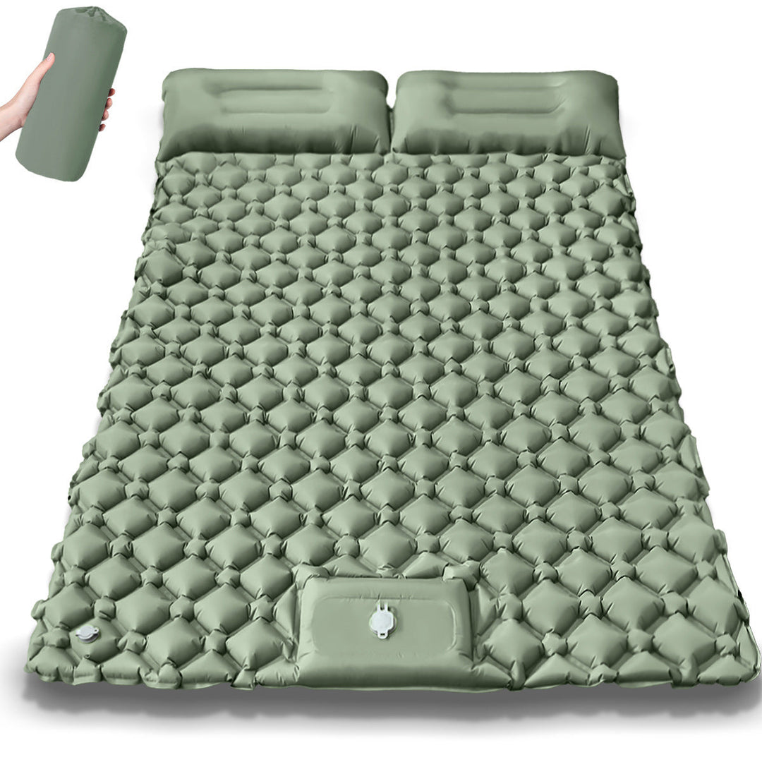 Comfortable double air mattress with integrated pillows Kalsten