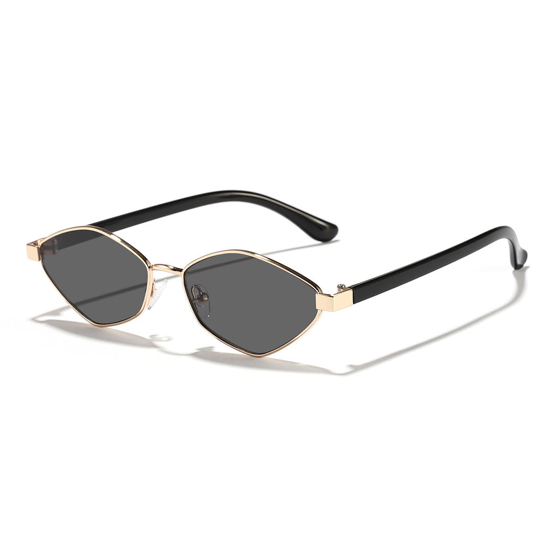 Women's Cat Eye Sunglasses with Brown Lenses and Elegant Metal Frame Kalsten