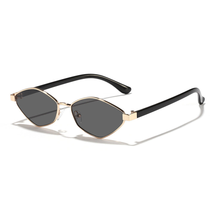 Women's Cat Eye Sunglasses with Brown Lenses and Elegant Metal Frame Kalsten