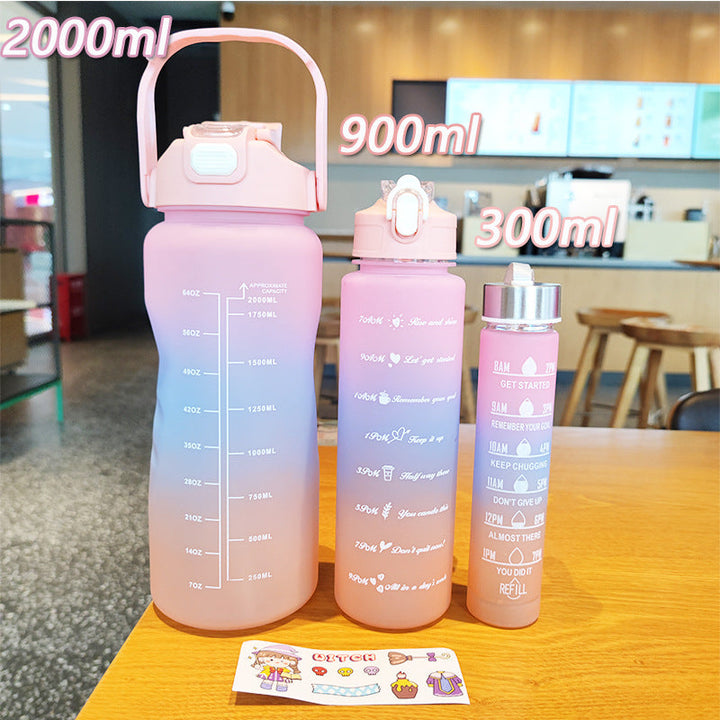 Women's ergonomic water bottle with motivational markings Kalsten