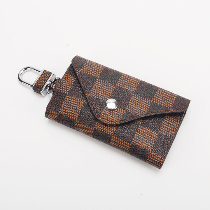 Checkered Pattern Keychain Wallet kalsten