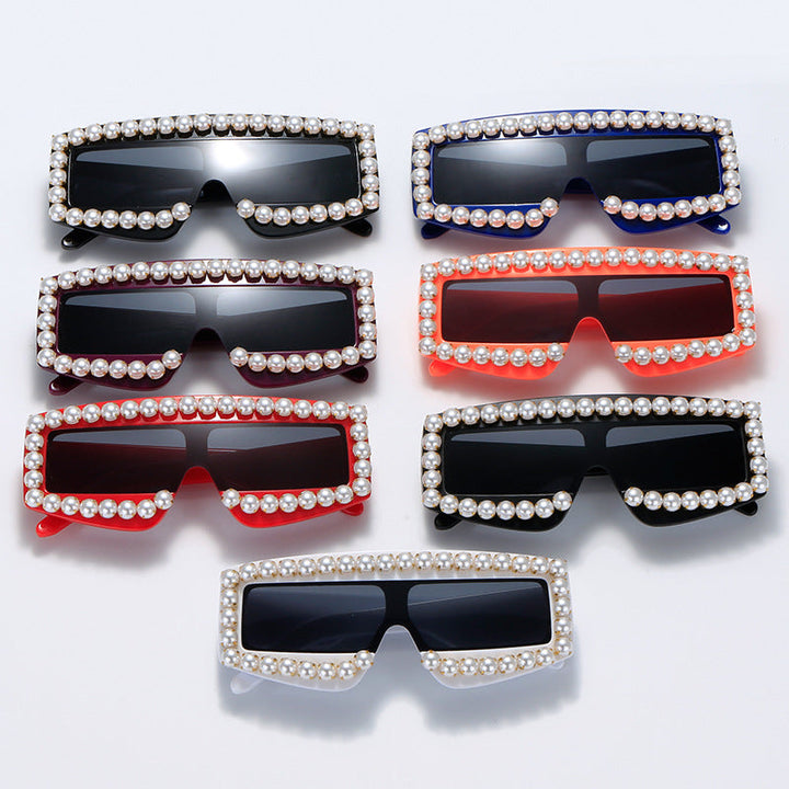 Women's fashionable sunglasses with pearl appliqués Kalsten