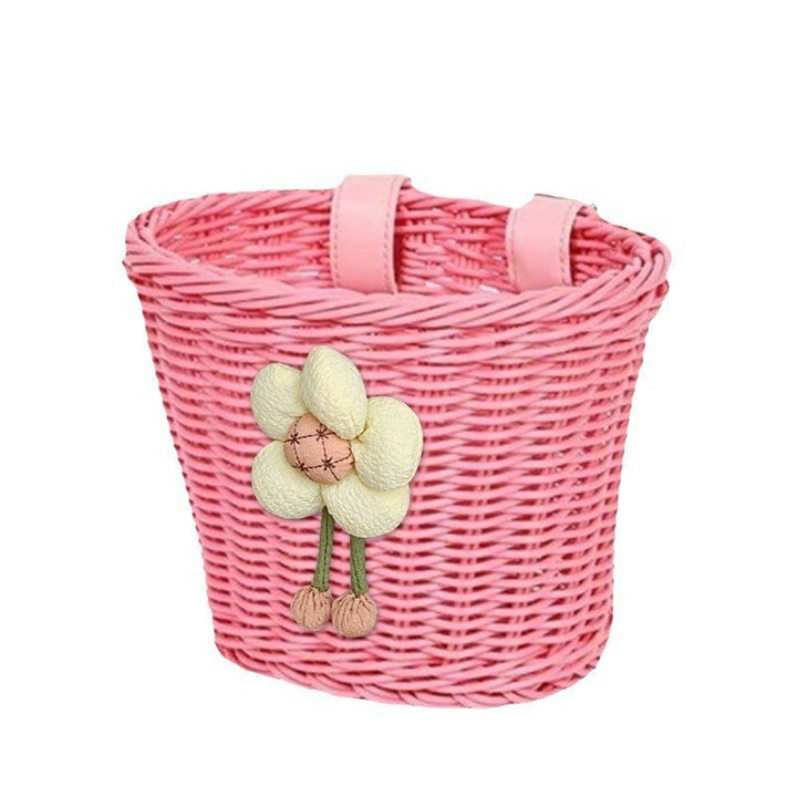 Floral-Embellished Bicycle Basket Kalsten