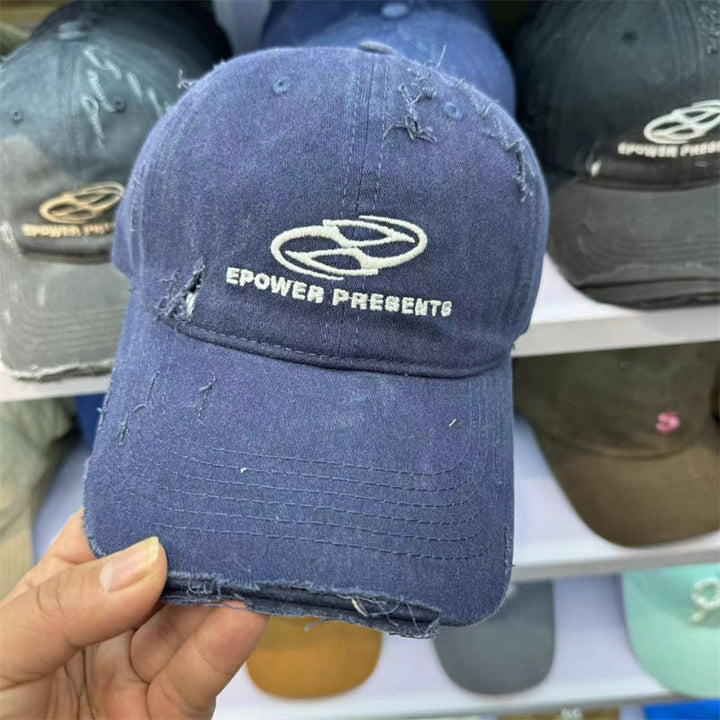Unisex Distressed Cotton Baseball Cap Kalsten
