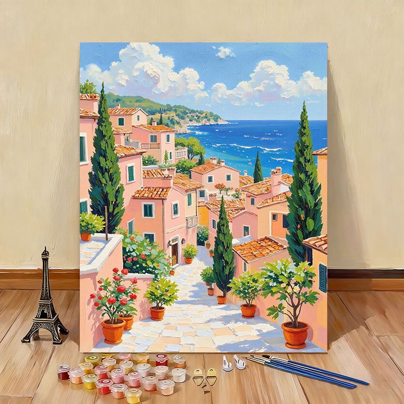 DIY Scenic Coastal Paint by Numbers Kit Kalsten