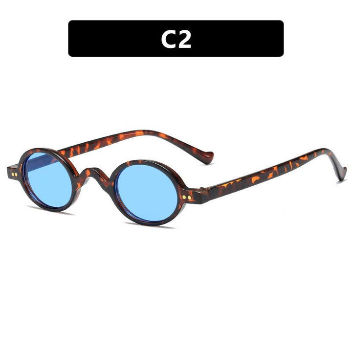 Women's round sunglasses with distinctive design and high-quality plastic frame Kalsten