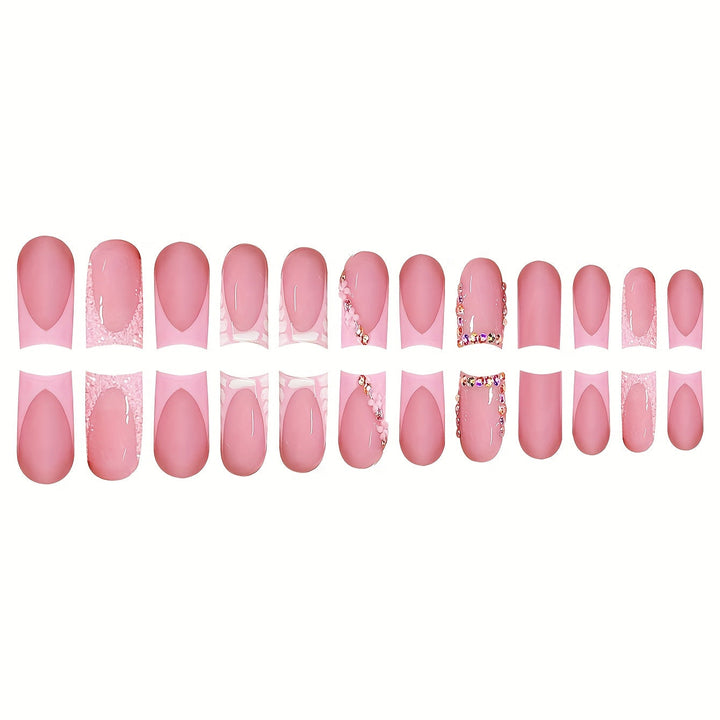 Decorative Press-On Nails with Rhinestone Accents Kalsten