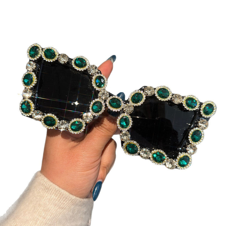 Ladies Glamorous Designer Sunglasses with Rhinestone-Embellished Frame Kalsten