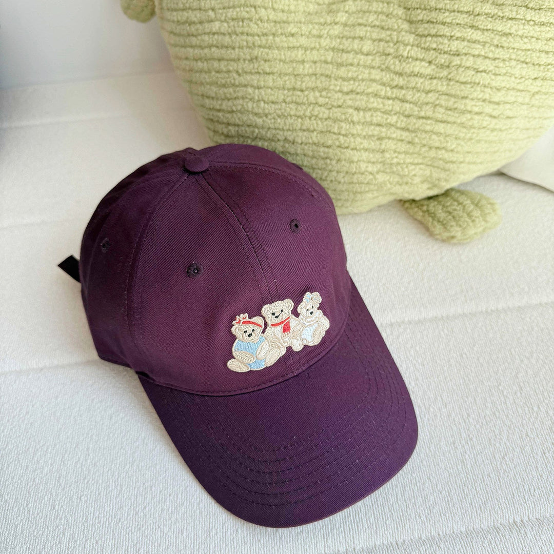 Women's Playful Embroidered Bear Cap Kalsten