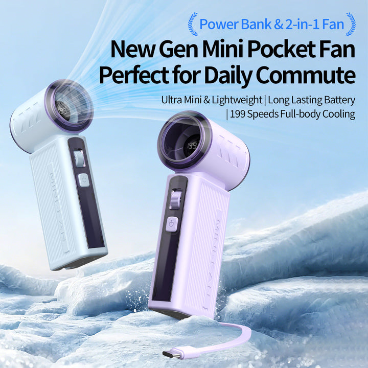Women Portable Mini Fan with Power Bank Function Kalsten
