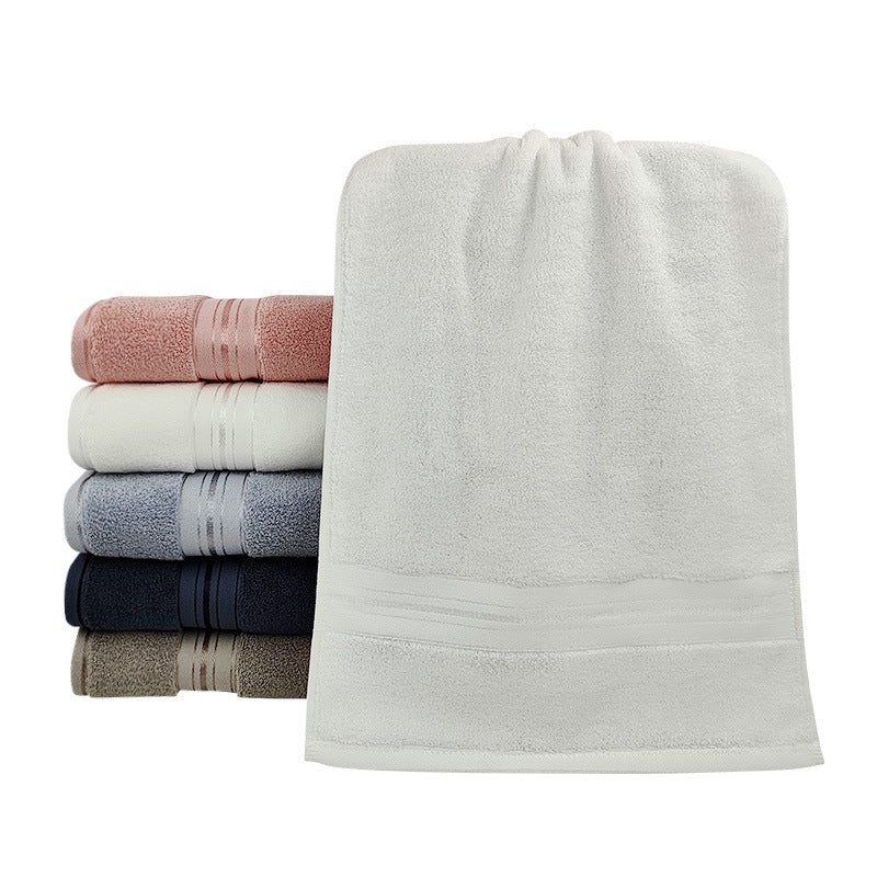 Premium Terry Bath Towel With Elegant Striped Border Kalsten