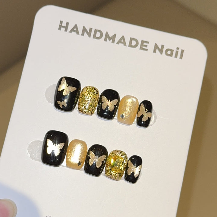 Artificial nails with elegant butterfly design Kalsten