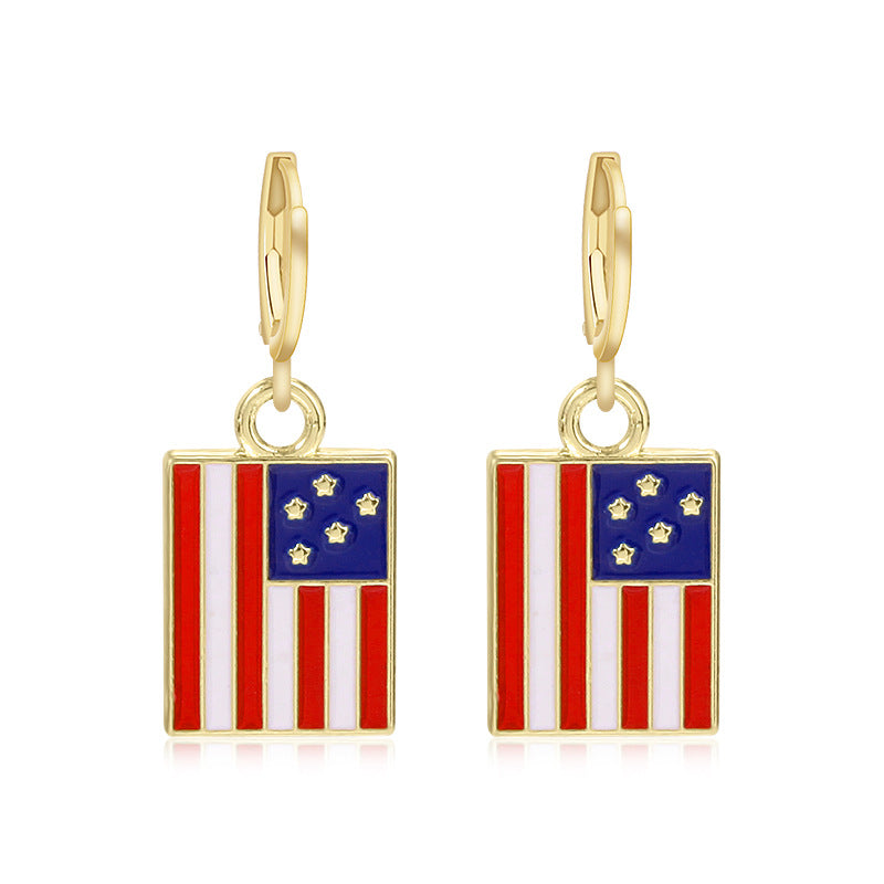 Women's long multi-layer star drop earrings with crystal embellishments and rhodium-plated alloy Kalsten