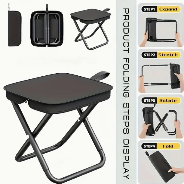 Unisex Foldable Camping Stool with Stable Legs Kalsten