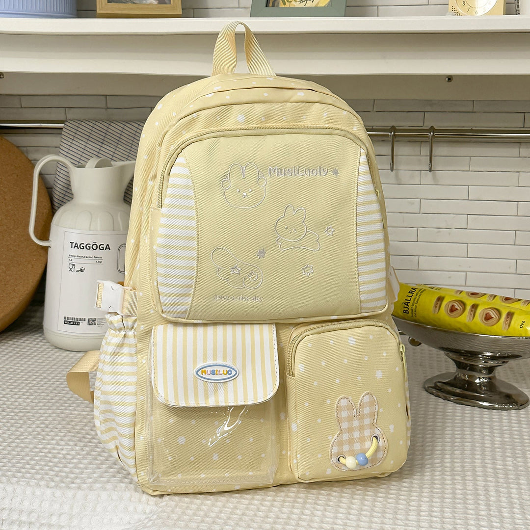 Cute Character-Themed Fabric School Backpack