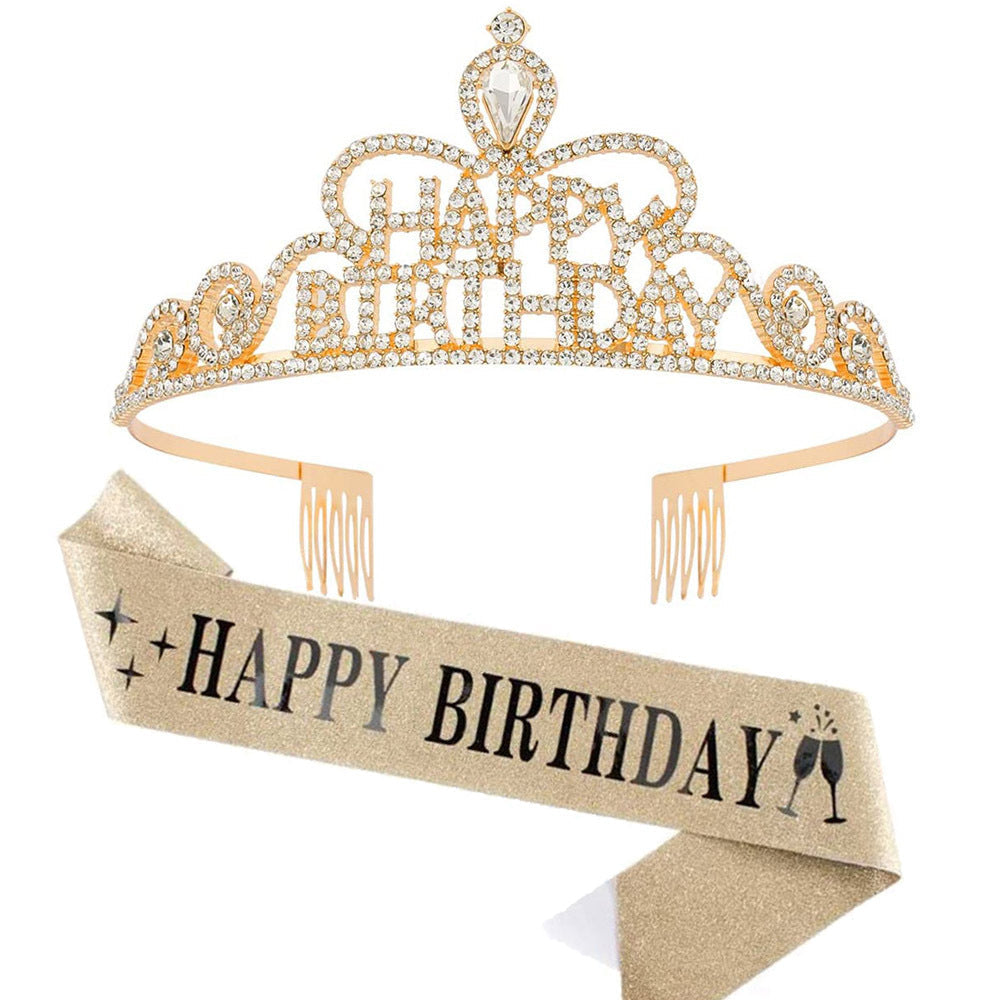 Women Funkenkrone with "Happy Birthday" lettering Kalsten
