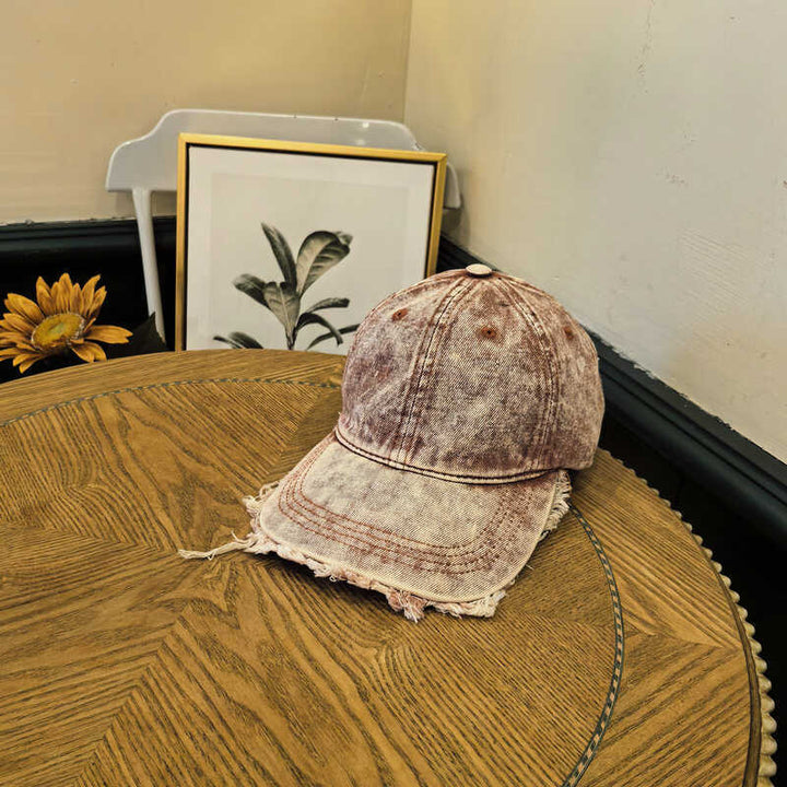 Men's Distressed Denim Baseball Cap Kalsten 1784270742