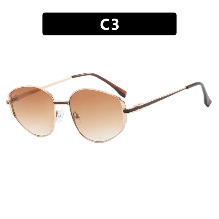 Women modern geometric sunglasses with stylish metal frame Kalsten