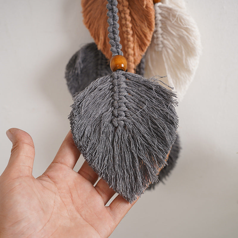 Macrame Leaf Wall Hanging Decor Acalora