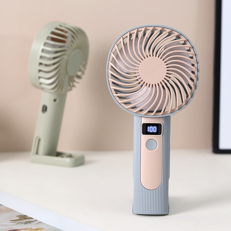 Unisex Handheld Rechargeable Digital Display Fan Kalsten