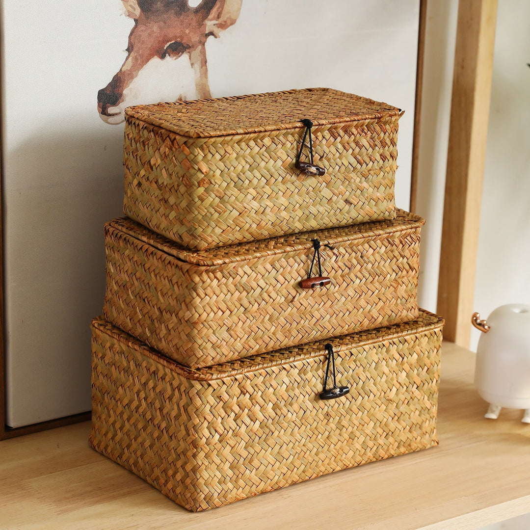 Handcrafted Oval Woven Storage Box Kalsten