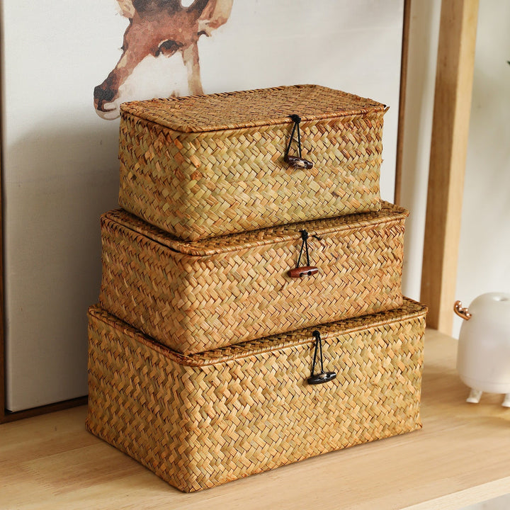 Handcrafted Oval Woven Storage Box Kalsten
