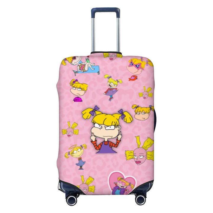 Unisex stretchable suitcase cover with impressionist landscape print and zipper for trolley with swivel wheels Kalsten