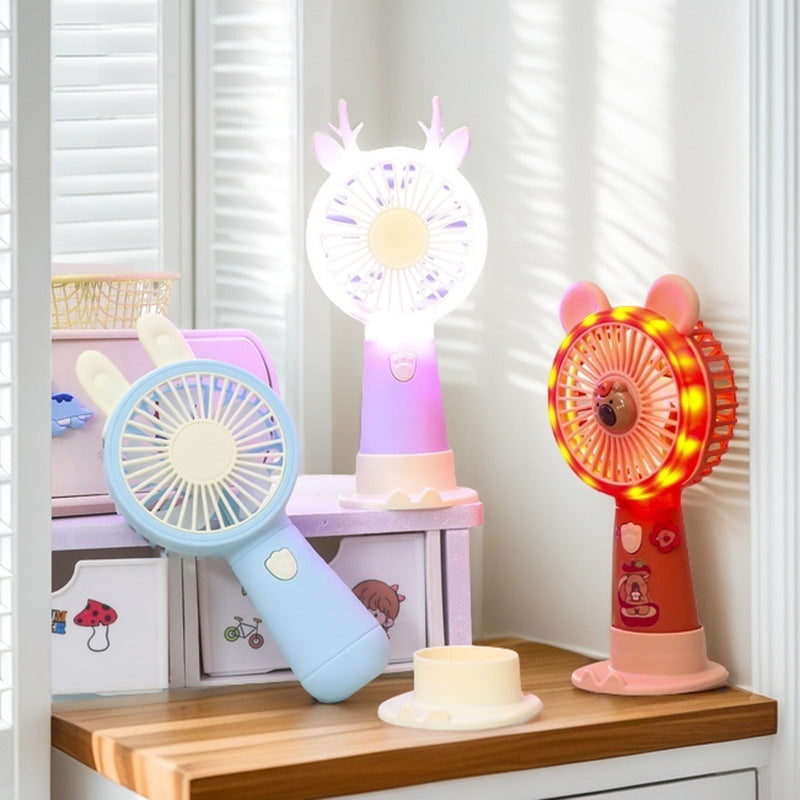 Women's Portable LED Fan in Cute Rabbit Design Kalsten