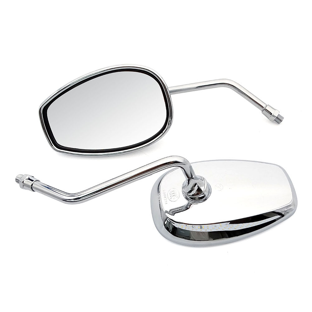 Motorcycle rearview mirror with adjustable arm and high-reflective surface Kalsten