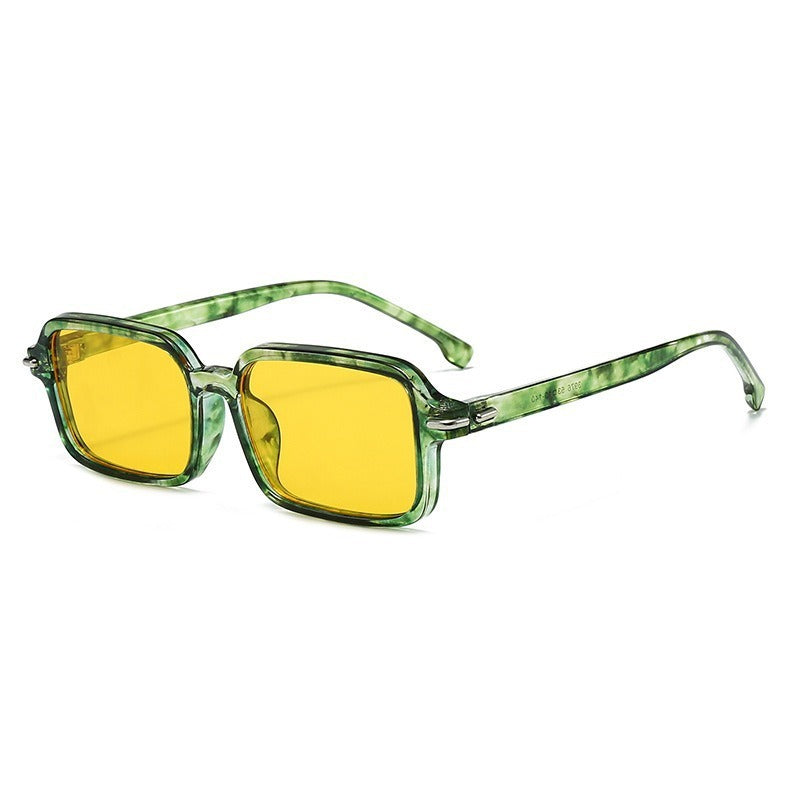 Women's fashionable square sunglasses with stylish plastic frame and blue lenses Kalsten