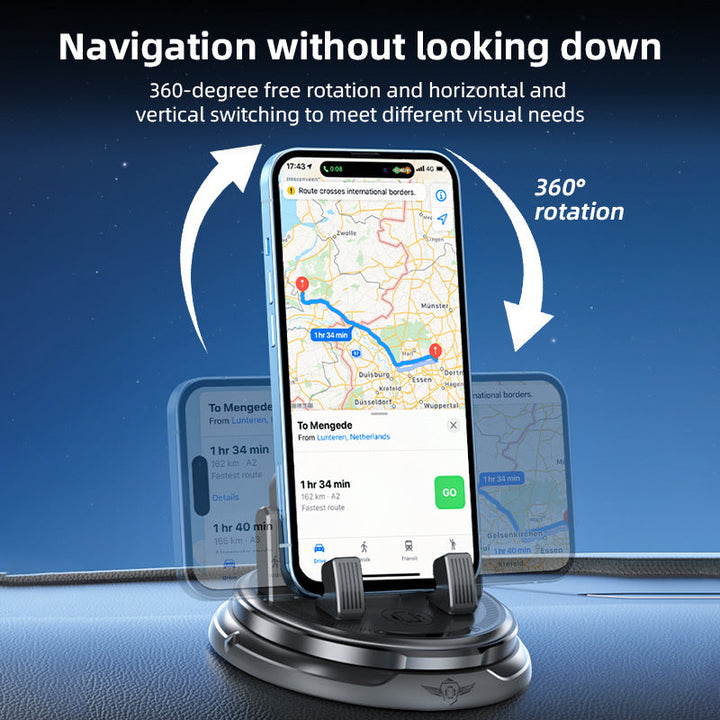 Unisex Car Smartphone Holder with 360-Degree Rotation Mechanism Kalsten