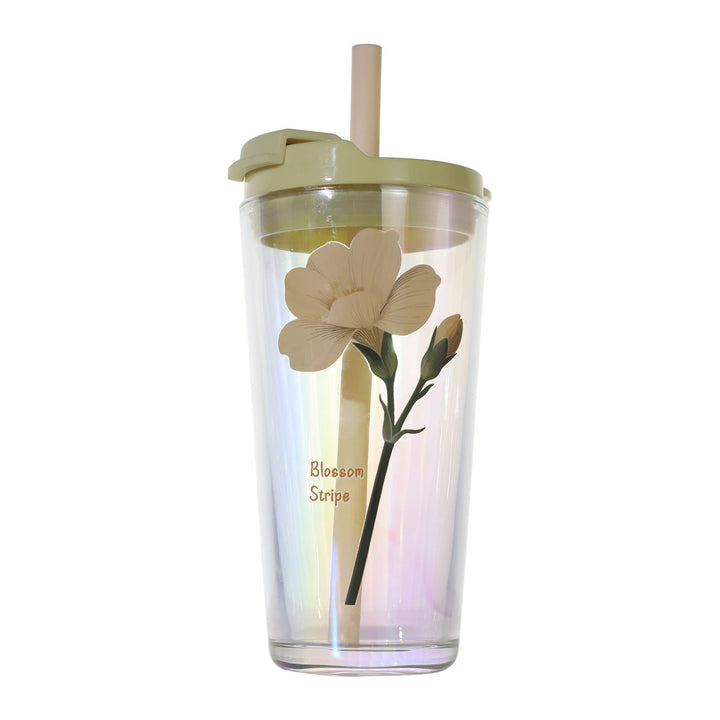 Women's drinking cup with practical silicone protective sleeve and decorative floral patterns Kalsten