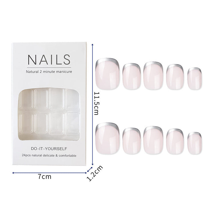 Artificial Nails in Natural French Tip Design Kalsten