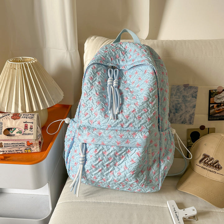 Textured Plush Multi-Compartt Backpack Kalsten