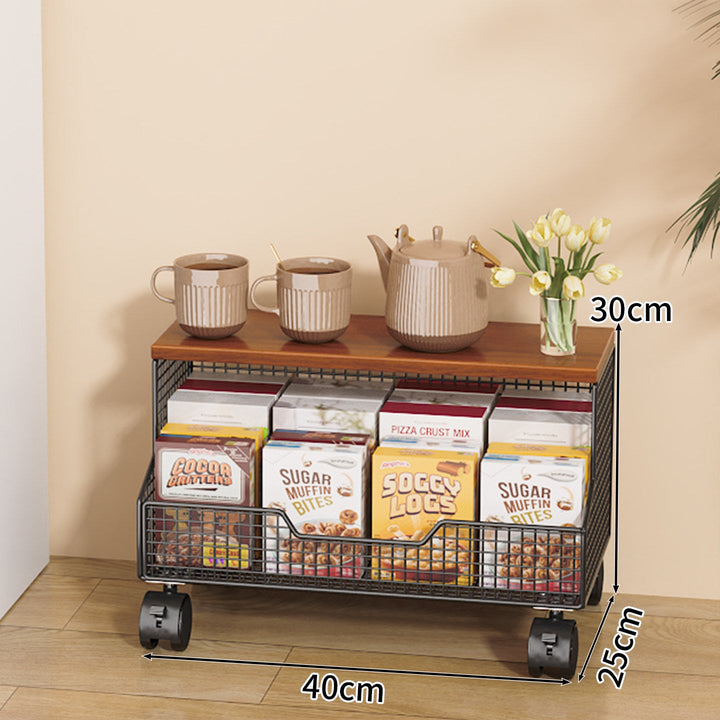 Multi-Tiered Rolling Kitchen Storage Rack Kalsten