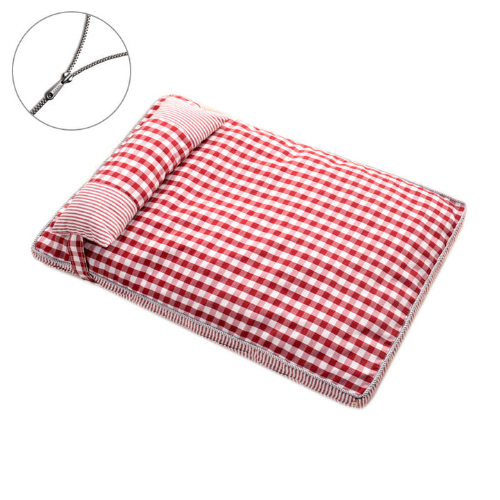 Premium Gingham Pattern  Sleeping Pad  Dog Bed