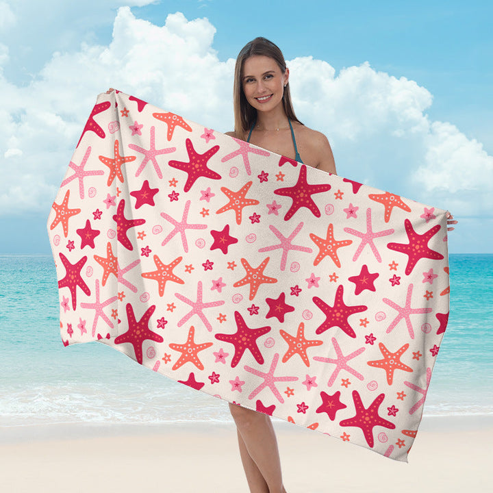 Beach towel with maritime star design Kalsten