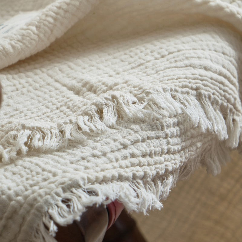 Women’s high-quality and luxurious waffle texture plaid blanket Kalsten