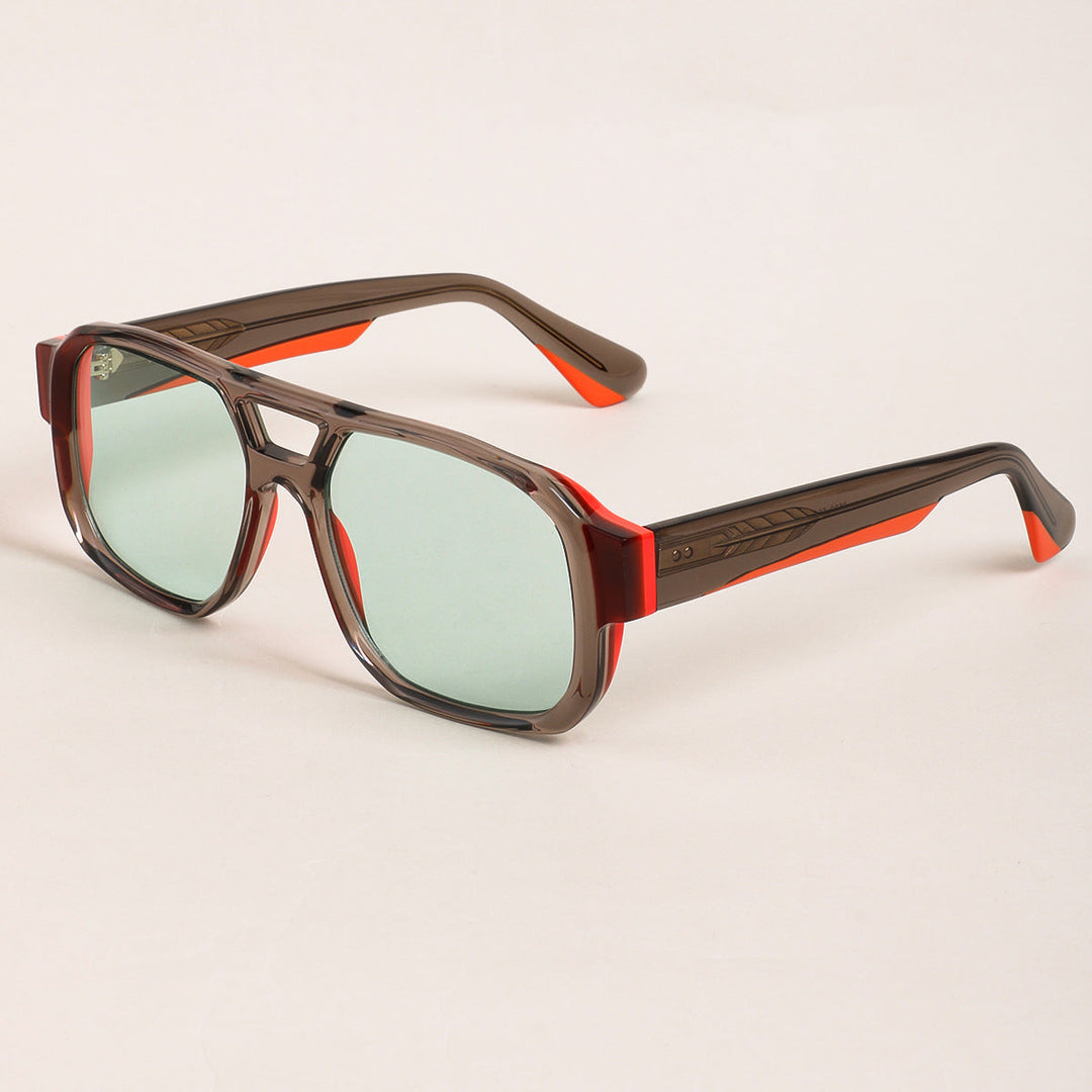 Women's sunglasses in modern oversized style with clear frame and sturdy lenses Kalsten