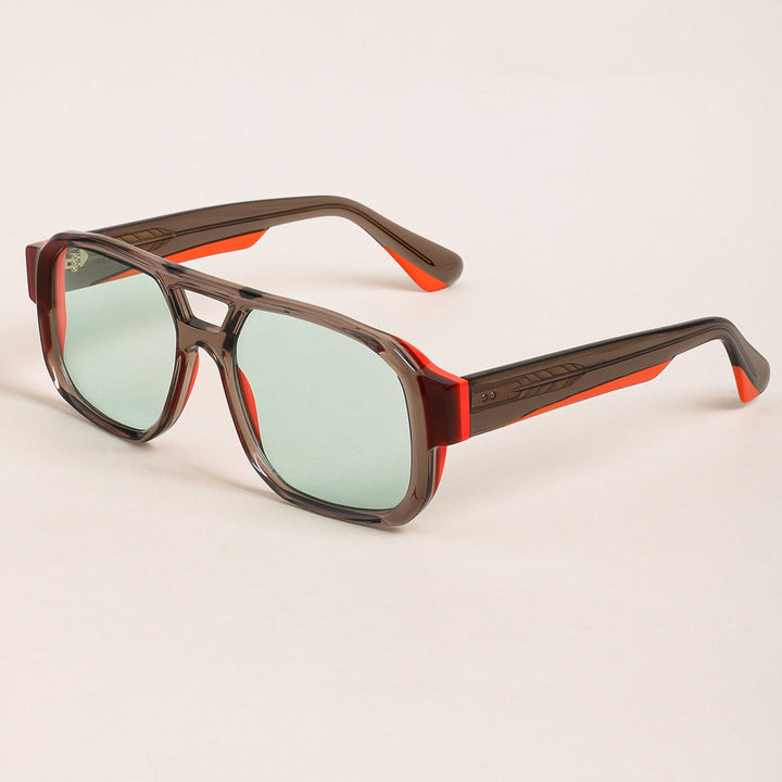 Women's sunglasses in modern oversized style with clear frame and sturdy lenses Kalsten