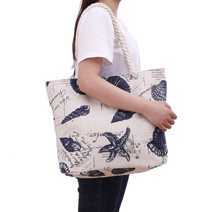 Beach bag with maritime shell motif Kalsten