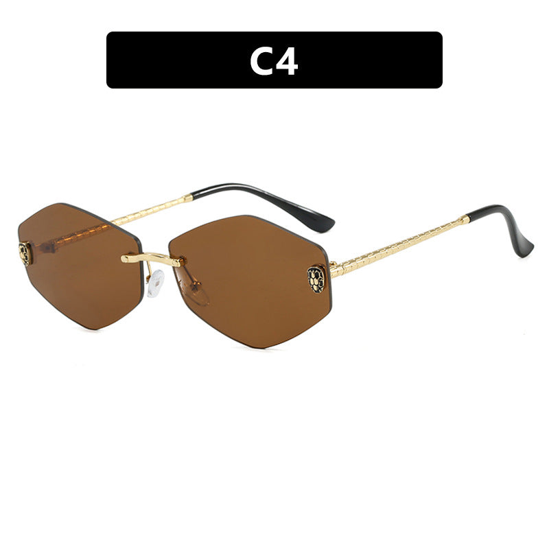 Women's geometric sunglasses in modern design with elegant metal frame Kalsten