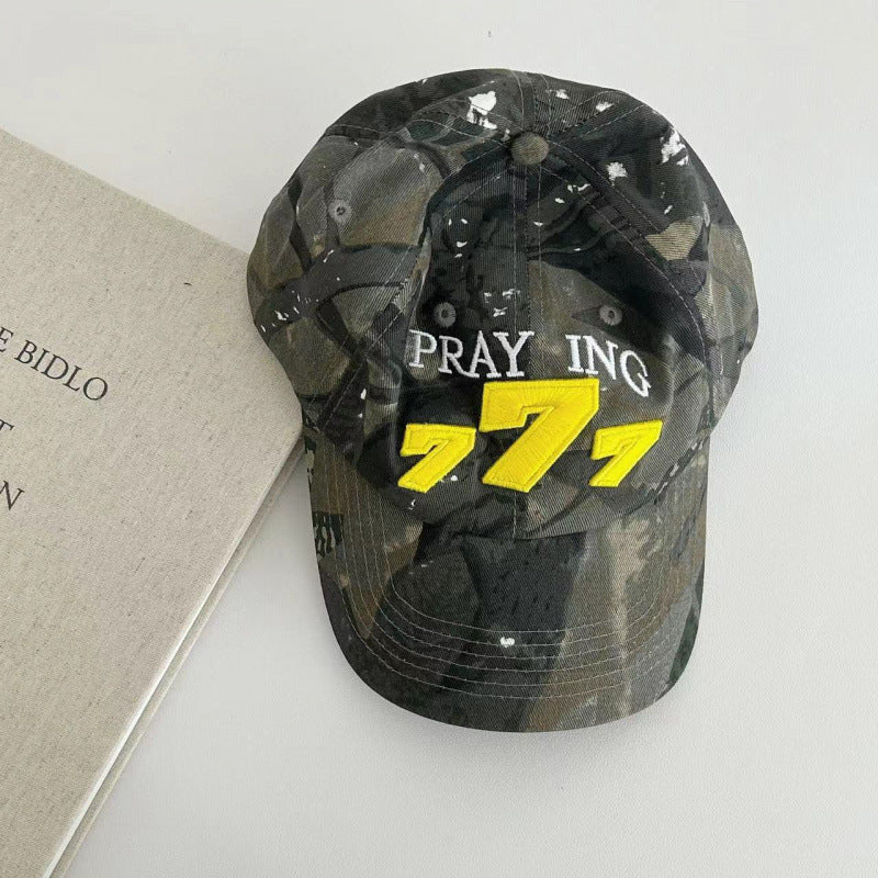 Men's Distressed Camouflage Baseball Cap Kalsten