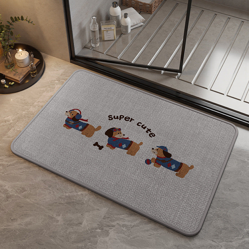 Decorative Cat-Themed Bath Mat Kalsten