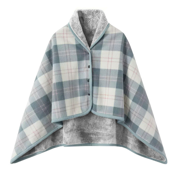 Women Elegant and Comfortable Fleece Poncho Blanket Kalsten