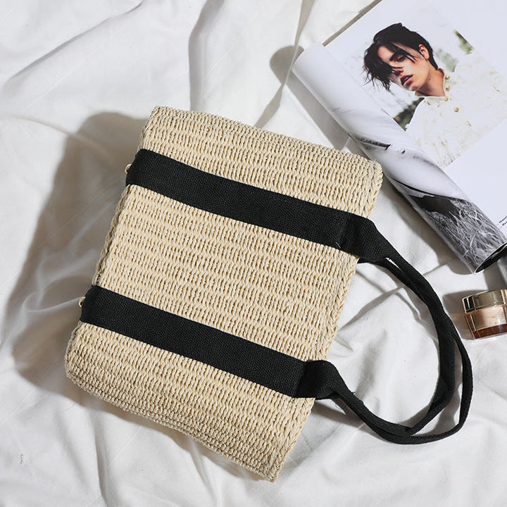 Durable basket bag with contrasting straps Kalsten