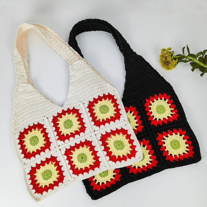 Crochet handbag with retro pattern Kalsten